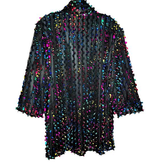 Weavz Rainbow Ribbon Jacket Vintage XL - Picture 2 of 10